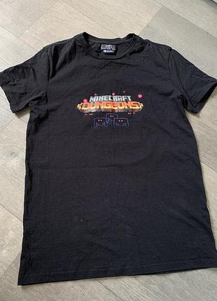 Футболка bershka з принтом minecraft