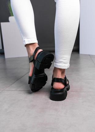 Женские сандалии черные tubby 36145 фото