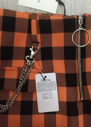 Міні спідниця в кліточку bershka 8