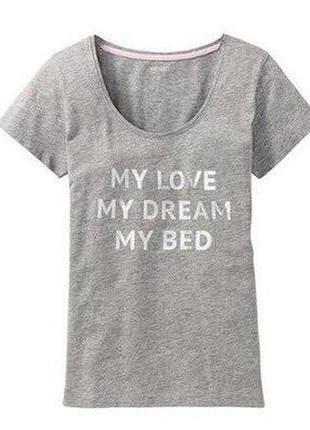 Футболка серая с принтом esmara