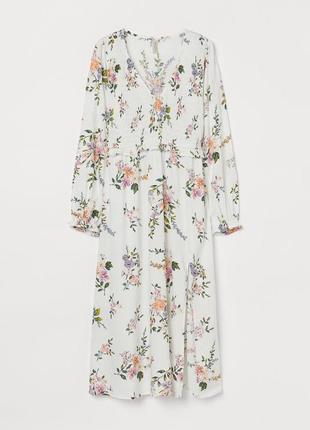 H&m плаття міді з квітковим малюнком2 фото