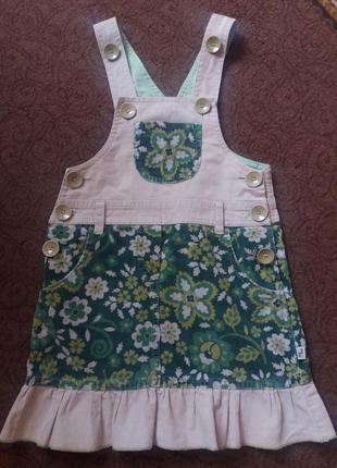 Вильветовий сарафан платье котоновий с карманами польша 116 см dada2 фото