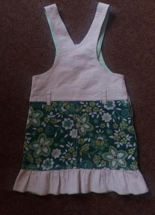 Вильветовий сарафан платье котоновий с карманами польша 116 см dada3 фото