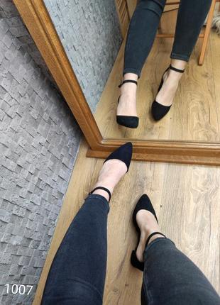 Туфли черные с пряжкой ремешком босоножки1 фото