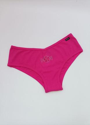 Хлопковые трусики в рубчик victoria's secret