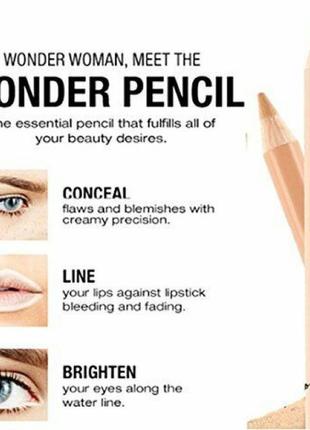Nyx wonder pencil medium 02 олівець олівець консилердля губ очей3 фото
