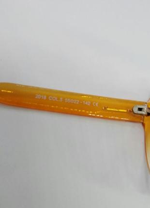 Модные женские солнцезащитные очки в стиле tom ford бежево оранжевые5 фото