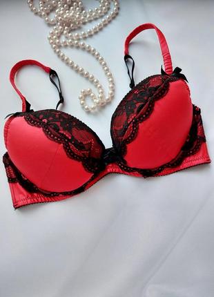 Соблазнительный сатиновый бюстгальтер с кружевом пуш ап ann summers 75c3 фото