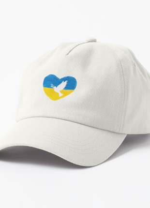 Кепка унісекс з патріотичним принтом голуб миру, мир україні, peace ukraine