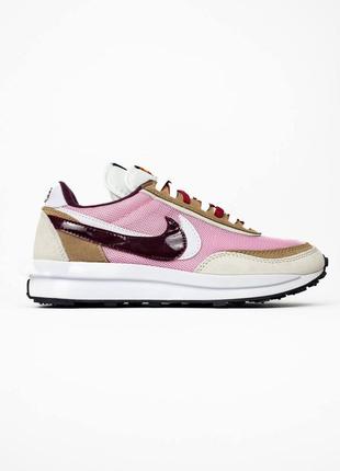Жіночі літні кросівки nike vaporwaffle sport fuschia x sacai 🆕 найк