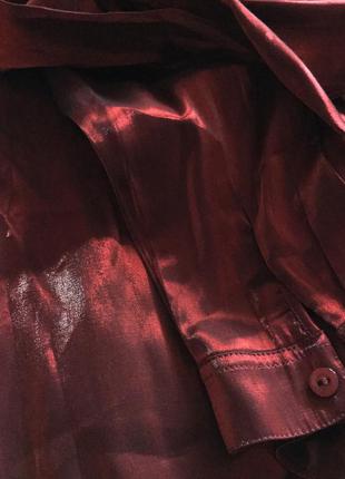 Блуза винного цвета с отливом5 фото