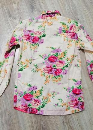 Сорочка блуза s квіти бавовна singly9 фото