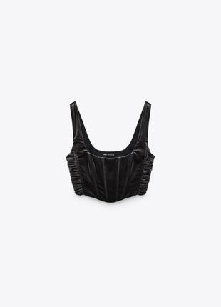 Корсет топ zara оксамитовий бархат
