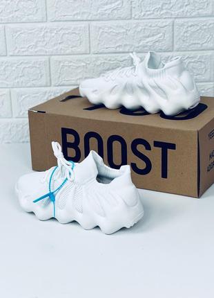 Кросівки чоловічі adidas yeezy boost 450 white кросівки чоловічі адідас ізі буст білі літо сітка5 фото