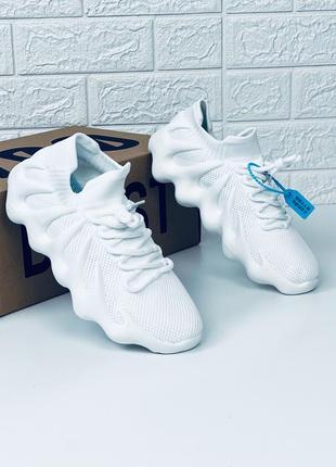 Кроссовки мужские adidas yeezy boost 450 white кроссовки мужские адидас изи буст белые лето сетка