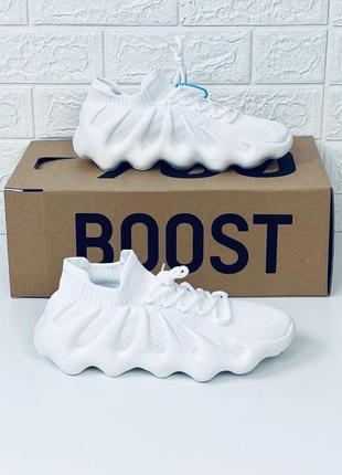 Кроссовки мужские adidas yeezy boost 450 white кроссовки мужские адидас изи буст белые лето сетка4 фото