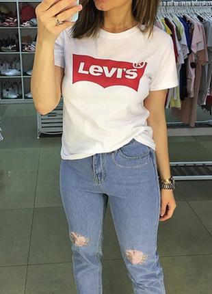 Футболка женская белая levis |