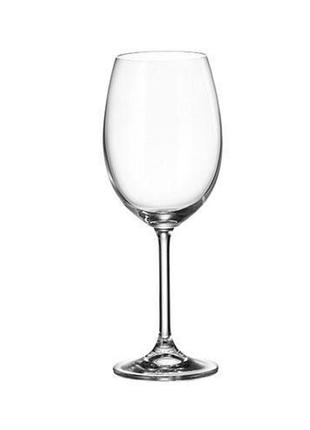 Набор бокалов для вина bohemia colibri 6 штук 450мл d6,5 см h22 см богемское стекло (4s032/450)
