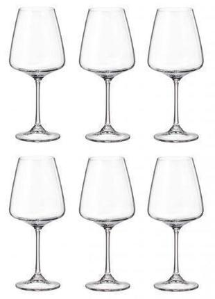 Набор бокалов для вина bohemia corvus 6 штук 450мл богемское стекло (1sc69/00000/450)