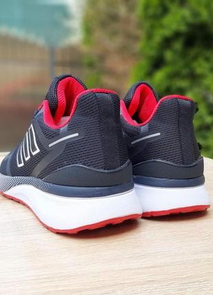 Чоловічі літні кросівки adidas nova сині з червоним модні весение кросівки адідас нова10 фото