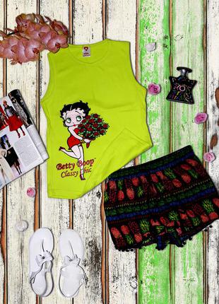 Салатова маєчка betty boop р. 44-46