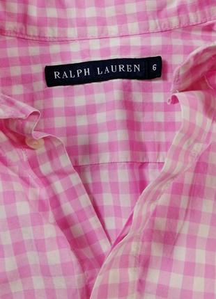 Стильная рубашка поло в мелкую клетку от премиального бренда ralph lauren6 фото