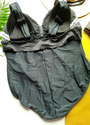 Сірий суцільний купальник моделюючий з утяжкой живота5 фото