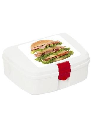 Ланчбокс/сендвичбокс herevin burger 17х12 см h7 см пластик (161279-005)