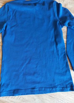 Реглан футболка на довгий рукав  синя нова фірми f f . на вік 9 10 років3 фото