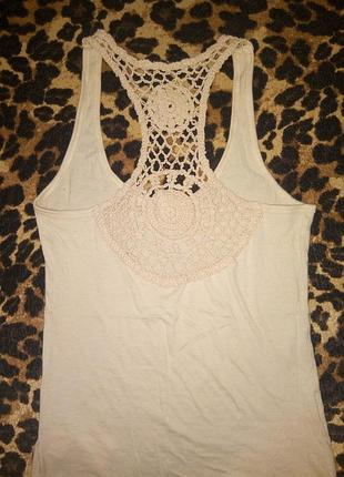 Майка тілесного кольору з вишивкою на спинці terranova,xs