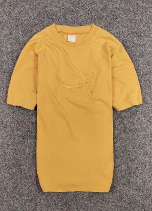 Винтажная мужская футболка GREY vintage gucci embroidered с вышитым логотипом.