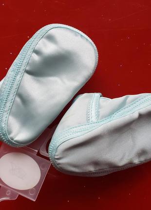 Boots пинетки мягкие туфельки  для новорожденной девочки 0-3-6м  50-56-62-68см 10 см4 фото