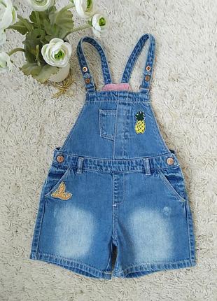 Джинсовый детский комбинезон на 18-24 мес. рост 92см . zara babygirl