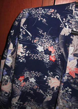 Кимоно floral синее3 фото