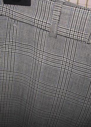 Брюки клетка серые 3