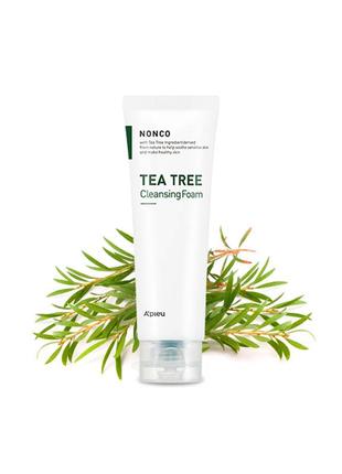 Пенка для умывания c экстрактом чайного дерева a'pieu nonco tea tree cleansing foam3 фото