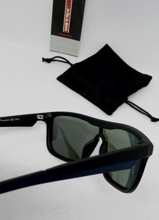 Matrix оригінальні чоловічі сонцезахисні окуляри маска синьо фіолет дзеркальні поляризированные7 фото