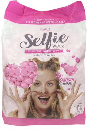 Віск в гранулах для особи ital wax selfie, 500 г рожевий