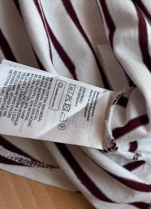 Тельняшка h&m бордовая в полоску 3