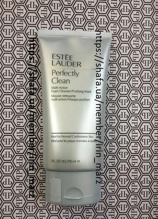 Estee lauder perfectly clean пенка для умывания сухой комби жирной кожи маска очищающая1 фото