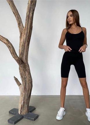 Базові безшовні велосипедки чорного кольору