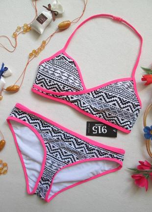 Суперовий роздільний підлітковий купальник орнамент new look🌹❇️🌹