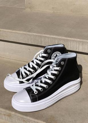 😍🖤🌼converse high black white🌼🖤😍жіночі кеди конверс високі чорні, жіночі кеді конверс7 фото