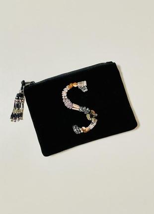Косметичка, темно-синий кошелёк с буквой s accessorize2 фото