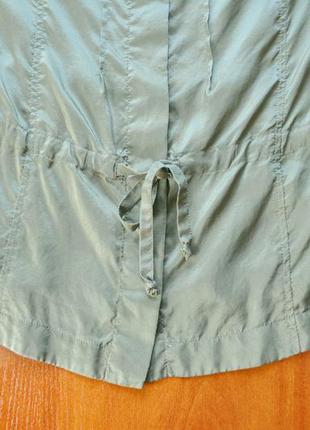 Женская шёлковая рубашка bonita с длинным рукавом и карманами.8 фото