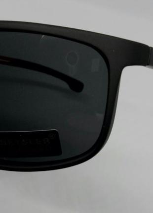 Cheysler sport очки мужские солнцезащитные черные поляризированные с красными вставками8 фото