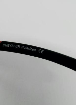 Cheysler sport очки мужские солнцезащитные черные поляризированные с красными вставками5 фото