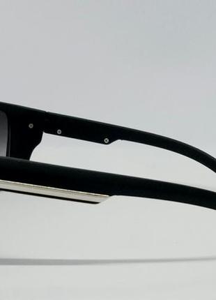 Мужские солнцезащитные очки маска черные с градиентом3 фото