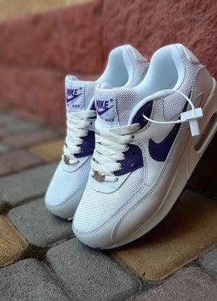 Жіночі кросівки nike air max 90 білі з синім