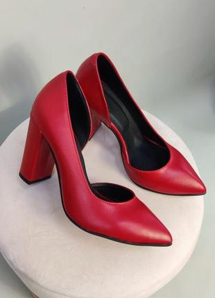Ексклюзивні туфлі човники італійська шкіра і замша люкс червоні2 фото